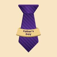 Father's tie icon. Happy Father's day. Colored flat graphic vector illustration isolated on background.