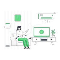 Visually appealing flat illustration of smart appliances vector