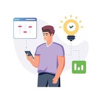 A website setting flat vector illustration