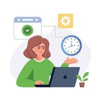 A website setting flat vector illustration