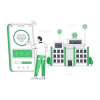 Modern flat illustration of smart home vector