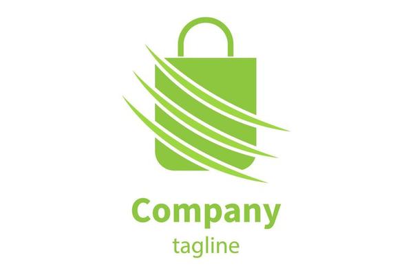 Organic Shoping Bag Logo Icon