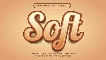 efecto de texto 3d suave y efecto de texto editable vector