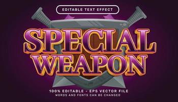 special weapon 3d text effect and editable text effect vector