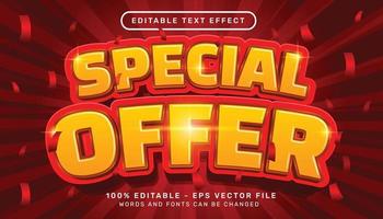 special offer 3d text effect and editable text effect vector