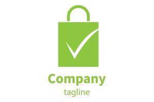 Organic Shoping Bag Logo Icon vector