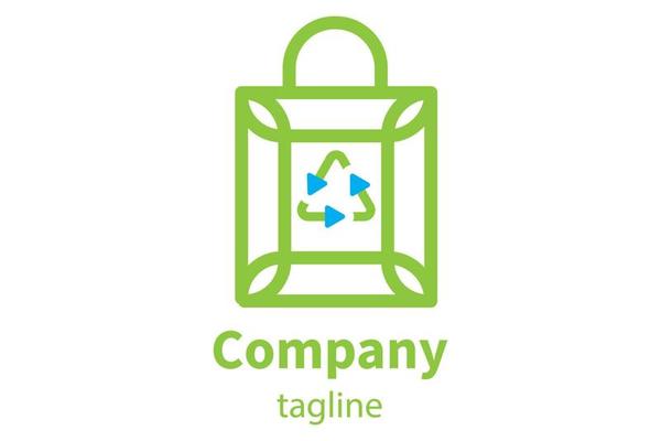 Organic Shoping Bag Logo Icon