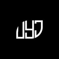 UYJ letter logo design on black background. UYJ creative initials letter logo concept. UYJ letter design. vector