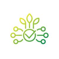 Smart farming icon, line design vector