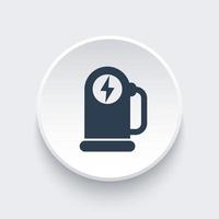 car charging station icon vector