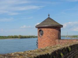 the city of Rees at the rhine river photo