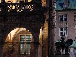 the city of Bremen at night photo