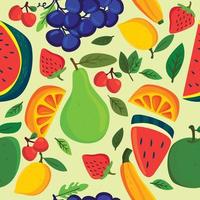 fondo transparente de frutas vector