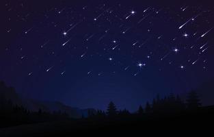 Meteor Shower Background vector