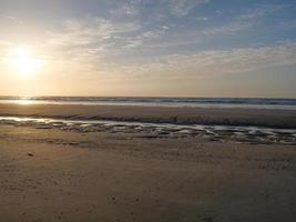 Sundown at the beach of Juist island photo
