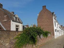 The city of Maastricht at the river Maas in the netherlands photo