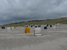 summer evening at the beach of Juist photo