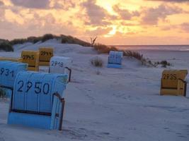 summer evening at the beach of Juist photo