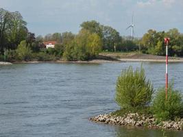 the river rhine and the city of Rees photo