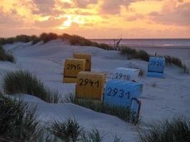 summer evening at the beach of Juist photo