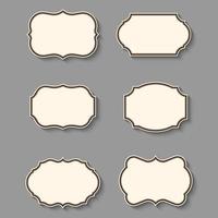 Vector set tag vintage and frame.Label banner illustration