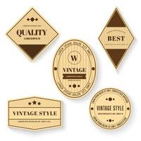 Vector set of retro vintage badge design.
