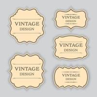 Vector set vintage label and frame for banner design.