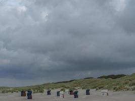 summer evening at the beach of Juist photo