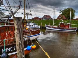 the harbor of Greetsiel in germany photo