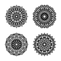 Collections Circular pattern in the form of a mandala for Henna, tattoos. Coloring book page. vector
