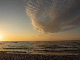 sundown at the beach ofZingst photo