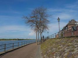 the city of Rees at the rhine river photo