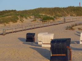 Sundown at the beach of Juist island photo