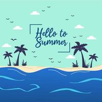 hello summer party ,illustration background vector