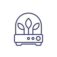 incubator with plants line icon vector