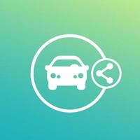 carsharing vector icon for web