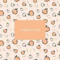 Peach vector seamless pattern