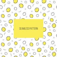 Lemon vector seamless pattern. Lemon in a simple Scandinavian, cartoon, drawing style. Illustration in limited pastel tones ideal for printing on fabric, wrapping paper.