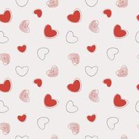 Abstract seamless pattern of hearts. Image for a poster or cover. Repeating texture. Figure for textiles. vector