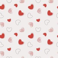 Abstract seamless pattern of hearts. Image for a poster or cover. Repeating texture. Figure for textiles. vector