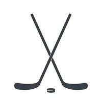 Crossed Ice Hockey sticks isolated on white vector