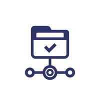 active directory, folder icon on white vector