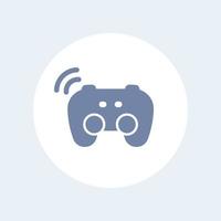 gamepad icon, wireless game controller, video gaming vector