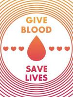 blood donation, poster design, vector illustration