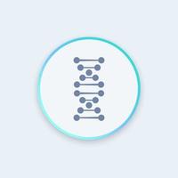 dna chain icon, gene research, genetics, vector illustration