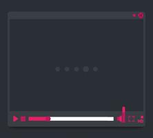 video player design, material style vector