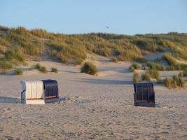Sundown at the beach of Juist island photo