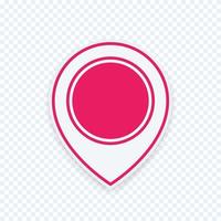 Map pointer icon, location, navigation mark isolated sign vector
