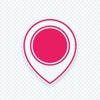 Map pointer icon, location, navigation mark isolated sign vector