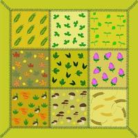 Floral background in the patchwork style. vector